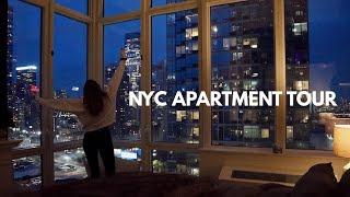 NYC *Night* Apartment Tour  Manhattan Studio High-Rise w Floor to Ceiling Windows