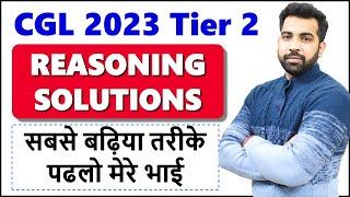 Reasoning SSC CGL 2023 Tier 2 Solution with fastest and best methods