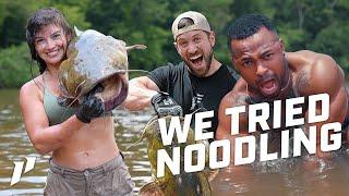 First Time Catfish Noodling with Dan Bailey & Hannah Barron