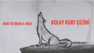 KURT ÇİZİMİ - Adım Adım Kolay Kurt Çizimi - How to Draw Wolf