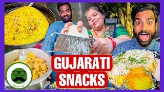 Vadodara ke Famous Gujarati Snacks  Indian Street Food  Massi Na Dhokla  Veggie Paaji