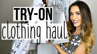 TRY ON CLOTHING HAUL 2016  Kate Spade Nordstrom H&M & more  Shea Whitney