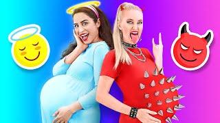 GOOD PREGNANT VS BAD PREGNANT  Funny Pregnant Situations by 123 GO