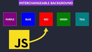 Building an Interchangeable Background Color Project with HTML5 CSS3 and JavaScript  #huxnwebdev