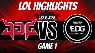 JDG vs EDG - Highlights - GAME 1  LPL Summer 2023