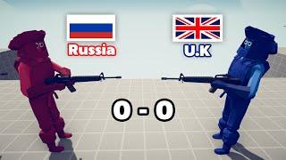 Russia vs United Kingdom  Military Battle Royale  Totally Accurate Battle Simulator TABS