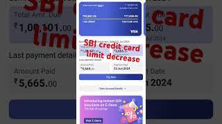 SBI Credit Card limit decrease #sbicreditcard #tech_contact #techcontact  #shortvideo #sbi #rbi