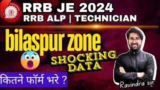 TOTAL FORM FILLED Bilaspur zone ? RRB JE 2024 FORM FILLED ?  RRB ALP FORM FILLED? #rrbje2024