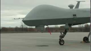 MQ-9 Reaper Takes Off at Fort Drum - Drone Unmanned Aerial Vehicle UAV