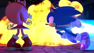 Sonic saves Amy from Blaze  MEGA X