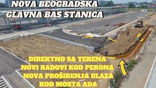 Beogradska glavna Bas stanicapočeli radovi kod mosta Adapripreme novog ulaza kod Perona direktno