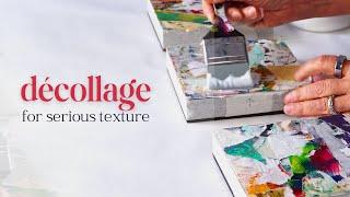 How to Décollage Dynamic Mixed Media Backgrounds