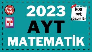 2023 AYT MATEMATİK +PDF - 2023 AYT Matematik Soru Çözümleri