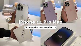 iPhone 14 Pro Max unboxing silver 512gb aesthetic + Airpods Pro 2 accessories & camera test