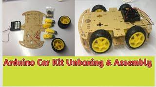Arduino 4WD Robot Car Kit Unboxing & Assembling Process  Arduino Car Chassis @technologyguide5