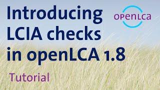 Tutorial Introducing LCIA Checks in openLCA 1.8