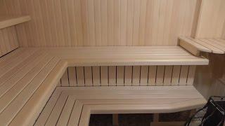 Уникальный монтаж двухярусных полков в парной.Making a sauna