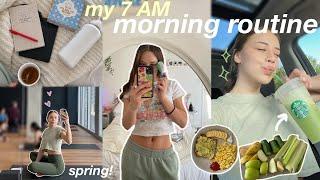 7AM MORNING ROUTINE healthy & productive habits self care + that girl morning routine