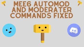 Mee6 automod and moderator commands broken? Solved