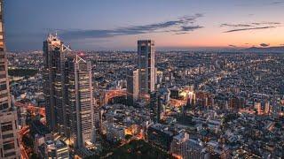 Japanese lofi music｜Skyscrapers in Shinjuku Tokyo in the evening