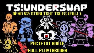 TSUNDERSWAP DEMO V2.0 *PACIFIST* FULL PLAYTHROUGH FAN-GAME  No Commentary  Secrets  Quests 