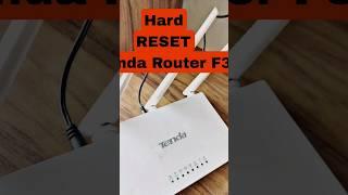 Reset Tenda F3  How To Reset Tenda Router  Tenda F3 Reset #tenda