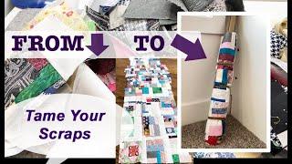 TAME YOUR SCRAPS  Make Fabric From Scraps  6 YARDS x18 OF SCRAP FABRIC  Bolt of Scraps