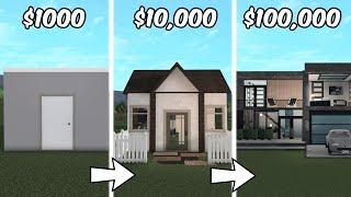 Building a HOUSE in BLOXBURG with $1000 $10000 and $100000