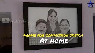 How to do frame for commission sketch at homesimple and easy craft