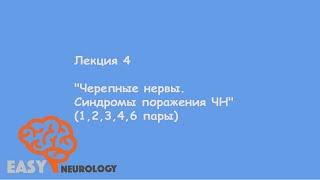 Общая неврология. Лекция 4 Черепные нервы. Синдромы поражения ЧН 12346 пары