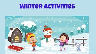 Winter Activities ️  Vocabulary with games  Video Flashcards. Learn English For Kids