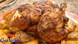 One Pan Roast Chicken And Potatoes  Easy Chicken Recipes  Kens Greek Table