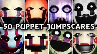 50 PUPPET JUMPSCARES  Marionette in FNAF & Fangames