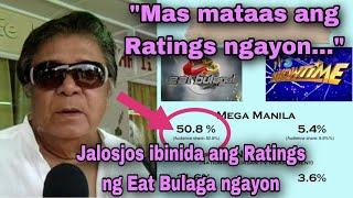 Wow Ratings ng EAT BULAGA mas mataas ngayong wala na ang TVJ JALOSJOS IBINIDA sa PUBLIKO