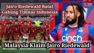 Malaysia Klaim Jairo Riedewald Pemain Rambut Gimbal Batal Gabung Timnas Indonesia.