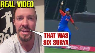 Watch AB Devilliers Shocking Statement about Suryakumar Yadavs Controversial Catch in Final