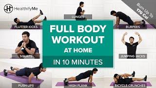 FULL BODY WORKOUT At Home In 10 Minutes  Cardio Workout At Home  No Equipment Workout HealthifyMe