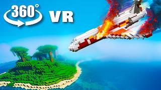 VR 360° PLANE CRASH Minecraft Animation