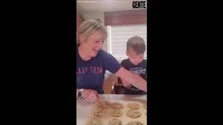 MUST WATCH cute boy making cookies with NANA   - He is SO funny and Adorable.