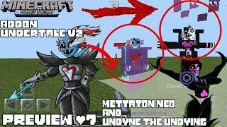 Minecraft PE 1.1 Preview #7 Mettaton Neo y Undyne the UndyingAddon Undertale v2