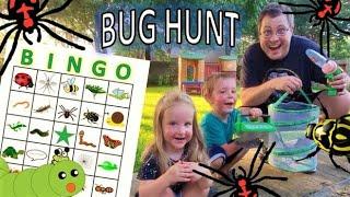 BINGO Vacuum BUG HUNT for Kids COCOON HATCH Spiders FIRE ANTS Cicada TOADS Moth & MORE