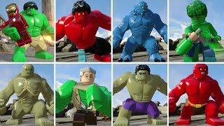 All Hulk Characters in LEGO Marvels Avengers + Transformations