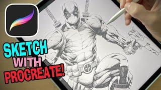 Procreate 2024 How To PencilSketch On The iPad