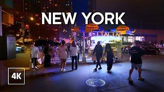 4K New York at Night - Manhattan Walking Tour