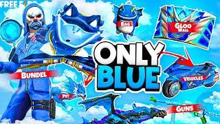 Only Blue Color Challenge in Solo Vs Squad Pro Lobby  Free Fire Max