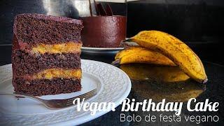 BOLO DE FESTA VEGANO  VEGAN BIRTHDAY CAKE  CHUBBY VEGAN