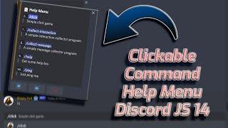 Discord JS 14 Clickable Command Help Menu