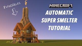 Minecraft Automatic Super Smelter Tutorial Aesthetic Farm JavaBedrock Edition 1440p HD