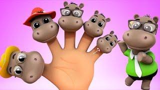 бегемот палец семья Детские рифмы для детей Hippo Finger Family 3D Rhymes For Kids Preschool Songs