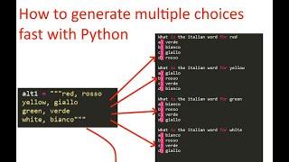 How to create Multiple-Choice Questions in Python.